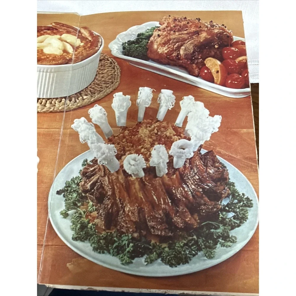 Cutco wood utensil block and 1956 Cutco Cookbook